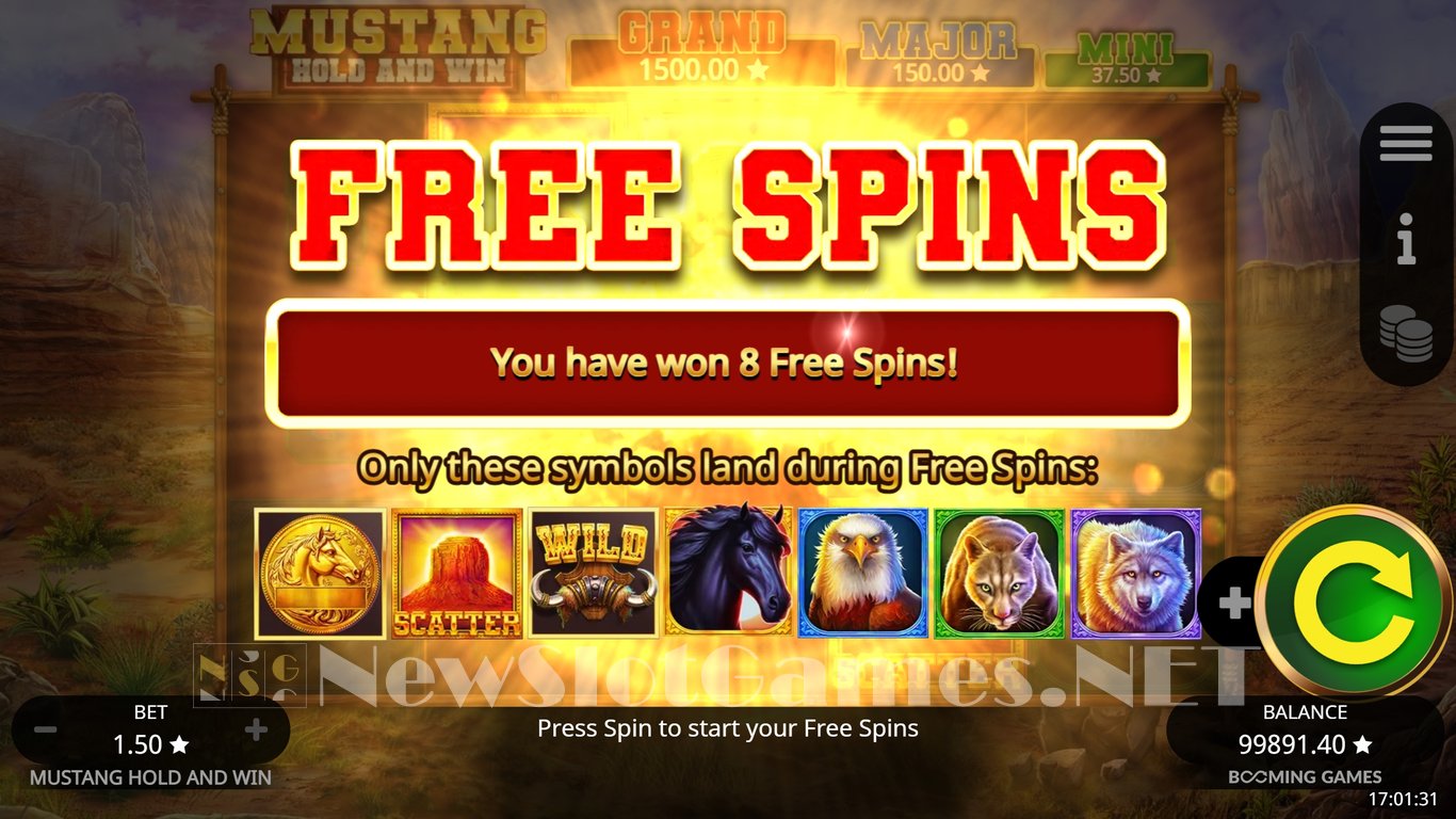 Mustang Hold and Win Slot Slot Image in Demo - pic. 7