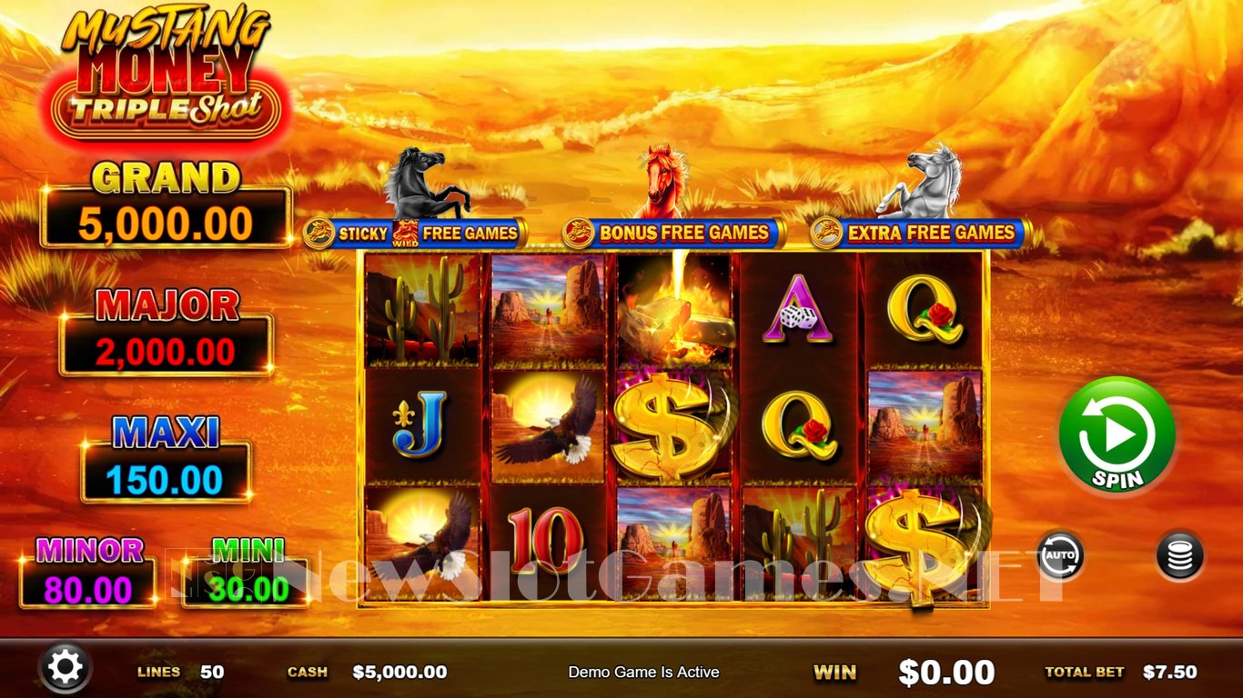 Mustang Money Triple Shot Slot Demo Image