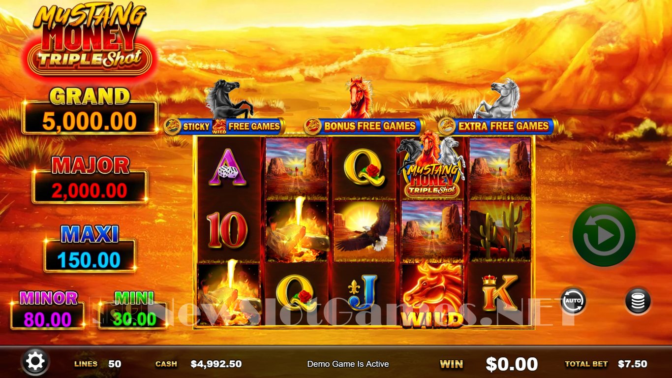 Mustang Money Triple Shot Slot Slot Image in Demo - pic. 2