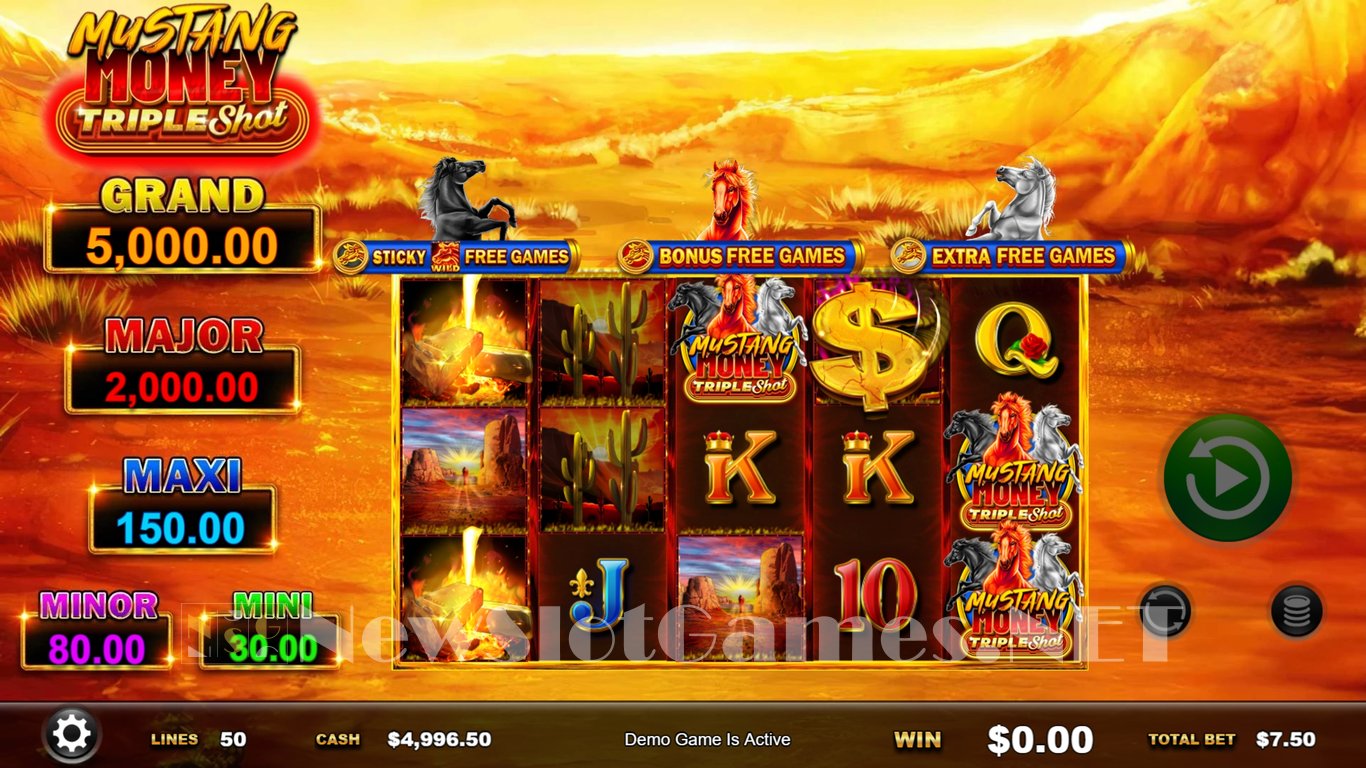 Mustang Money Triple Shot Slot Slot Image in Demo - pic. 5