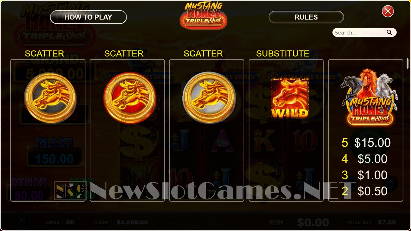 Mustang Money Triple Shot Slot Slot Image in Demo - pic. 6