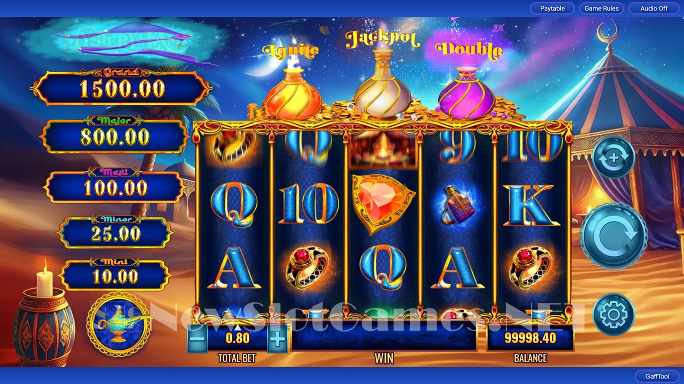 Mystery of the Lamp Desert Veil Slot Demo Image