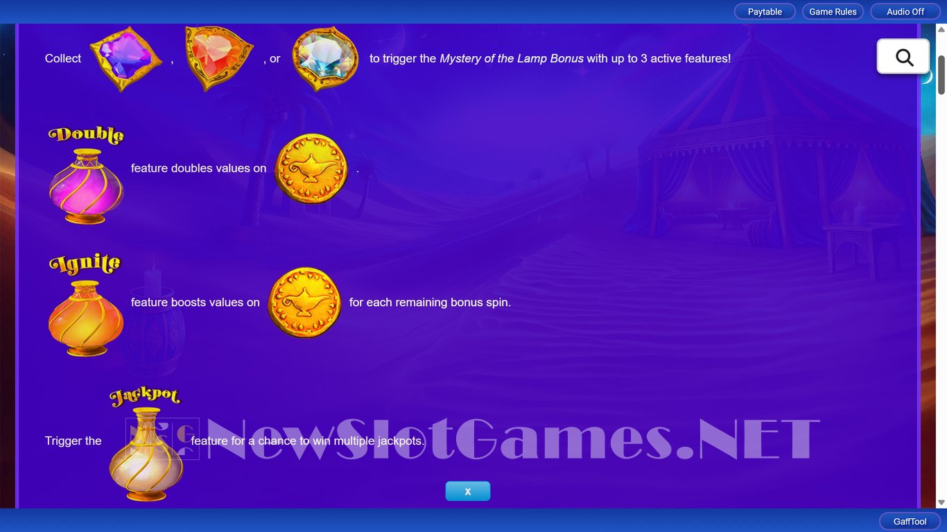 Mystery of the Lamp Desert Veil Slot Slot Image in Demo - pic. 4