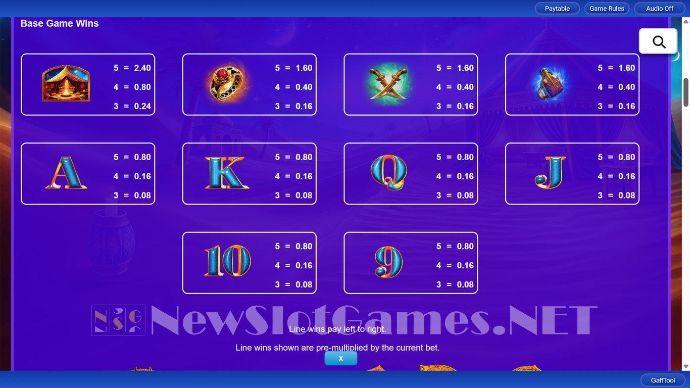 Mystery of the Lamp Desert Veil Slot Slot Image in Demo - pic. 5