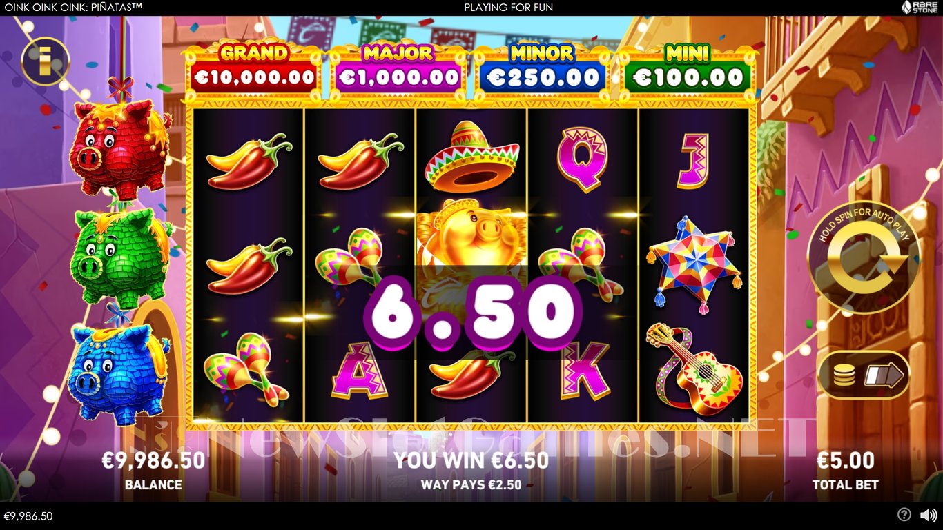 Oink Oink Oink Piñatas Slot Review & Demo by Playtech - Play Free Online