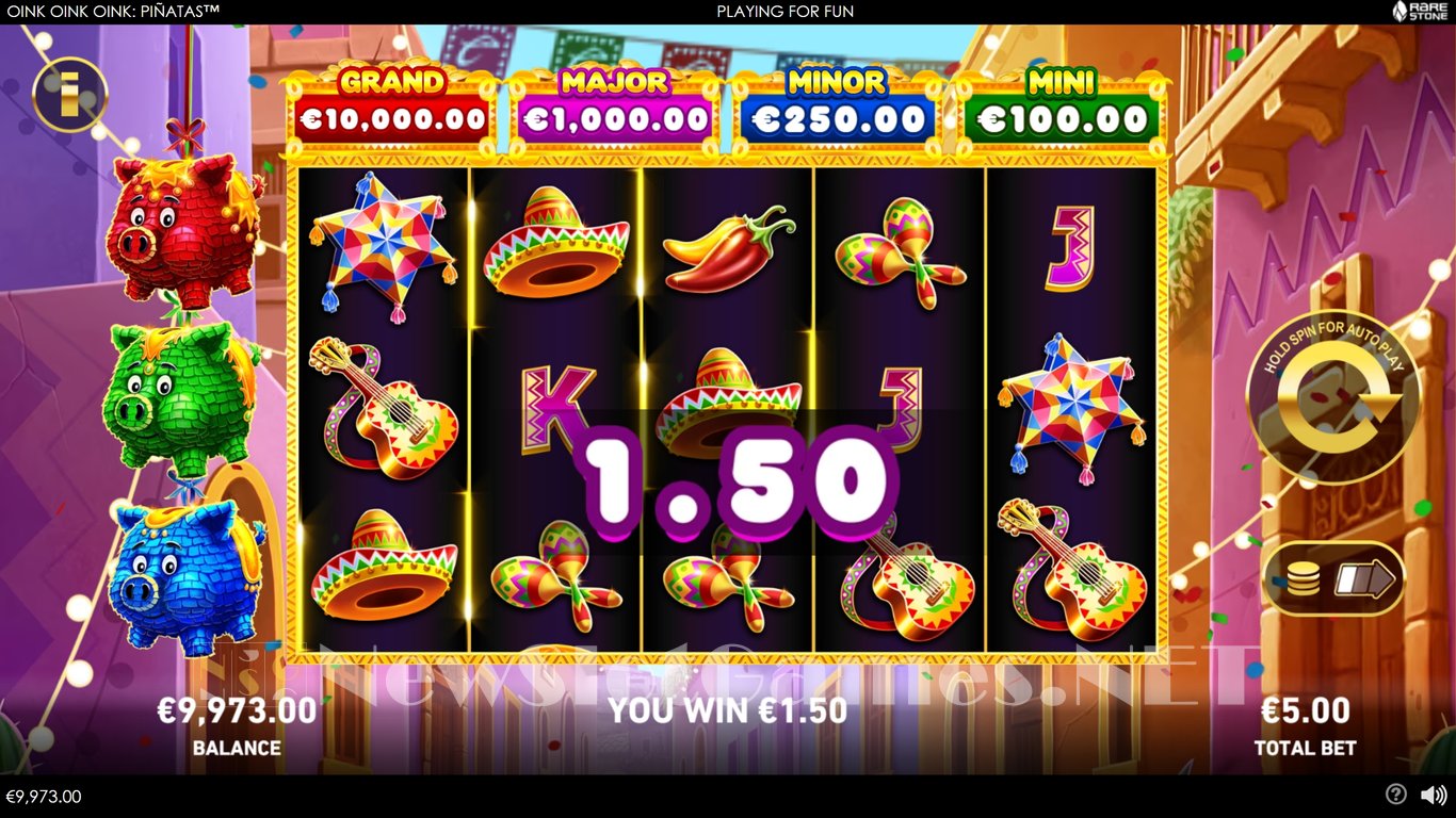 Oink Oink Oink Piñatas Slot Review & Demo by Playtech - Play Free Online
