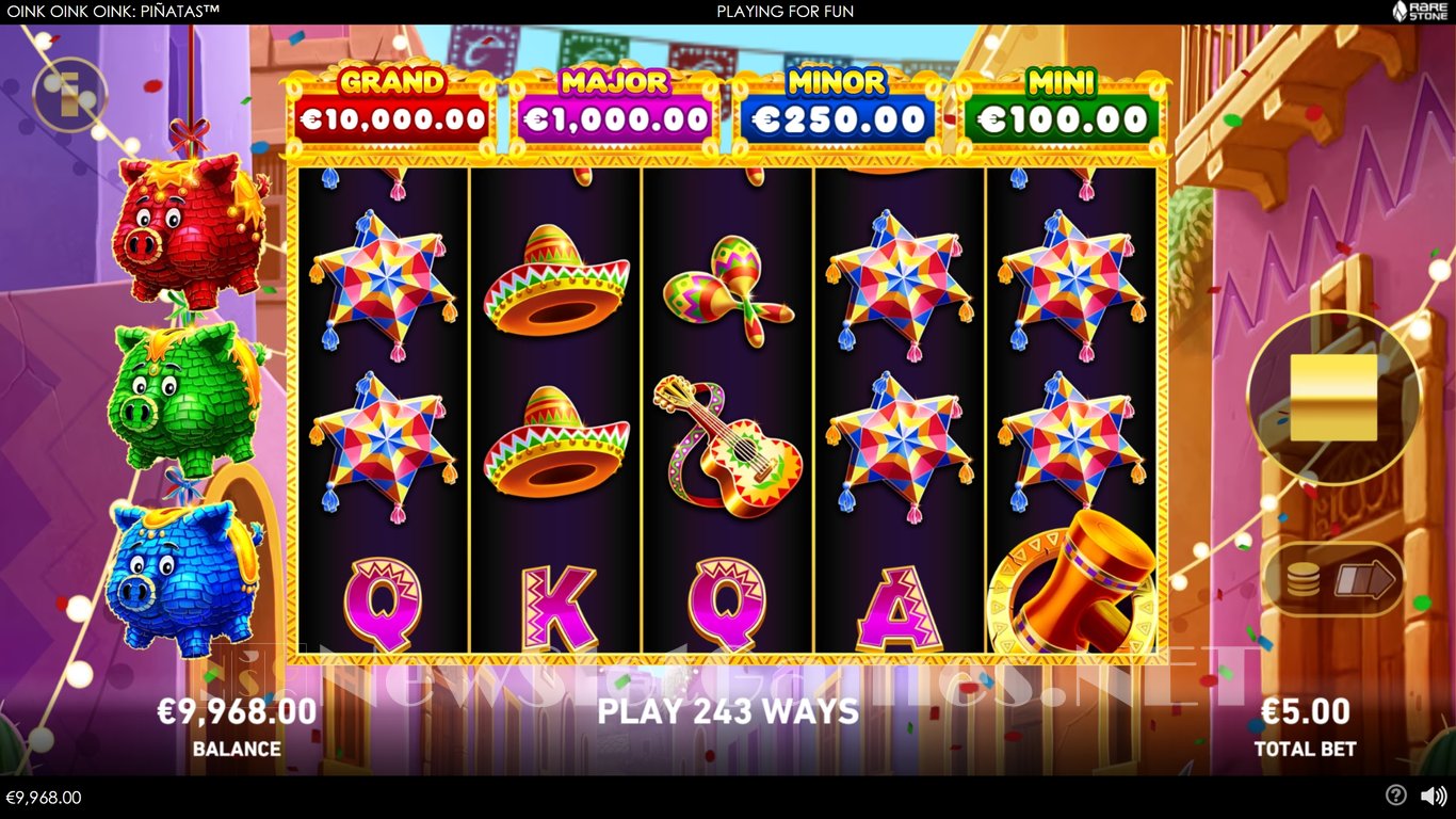 Oink Oink Oink Piñatas Slot Review & Demo by Playtech - Play Free Online