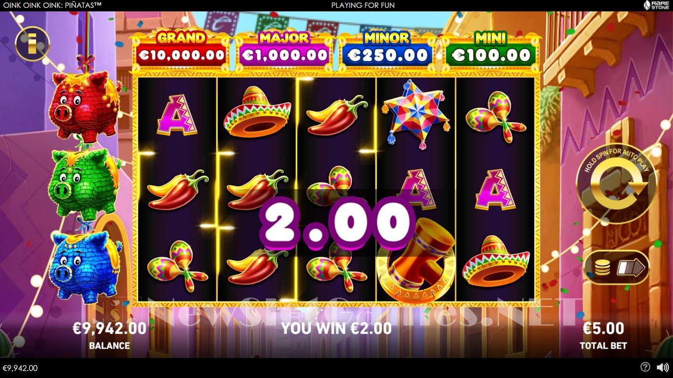 Oink Oink Oink Piñatas Slot Review & Demo by Playtech - Play Free Online