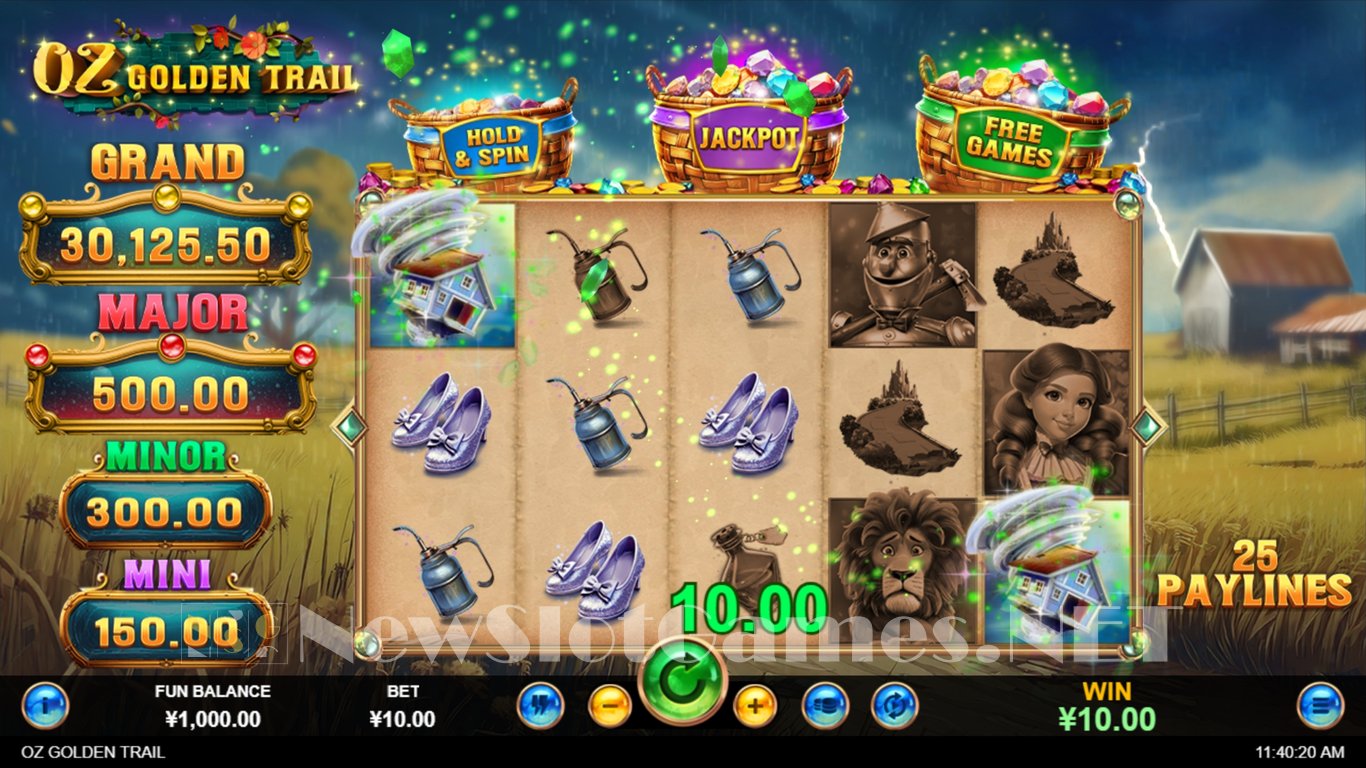 Oz Golden Trail Slot Demo Image