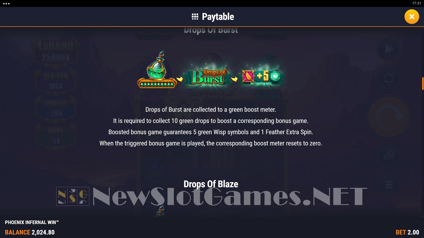 Phoenix Infernal Win Slot Slot Image in Demo - pic. 7