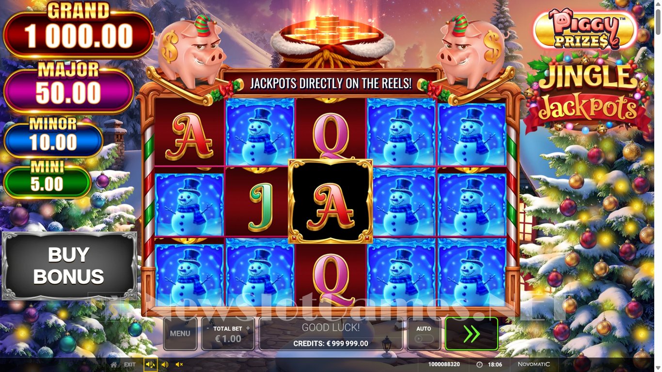 Piggy Prizes Jingle Jackpots Slot Demo Image