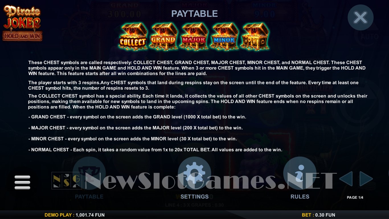 Pirate Joker Hold And Win Slot Slot Image in Demo - pic. 7