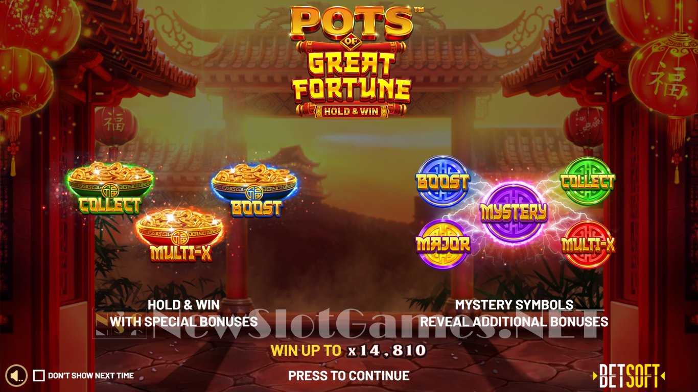 Pots of Great Fortune – Hold & Win Slot Demo Image