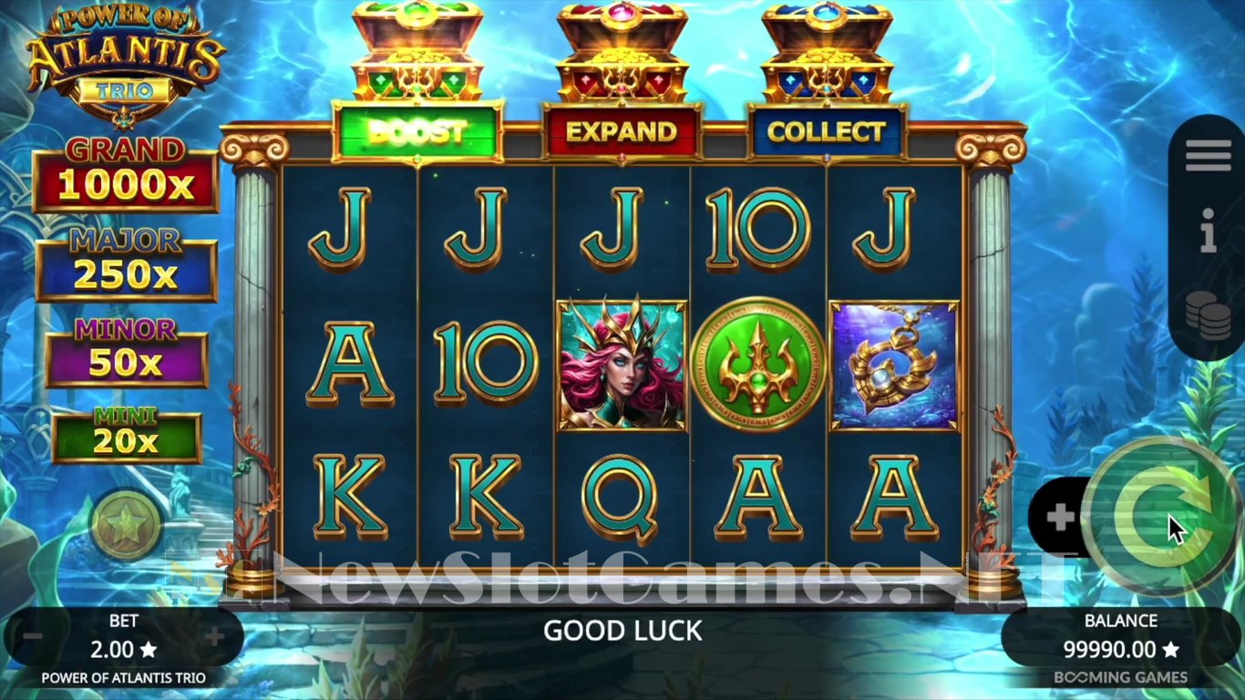 Power of Atlantis Trio Slot Demo Image