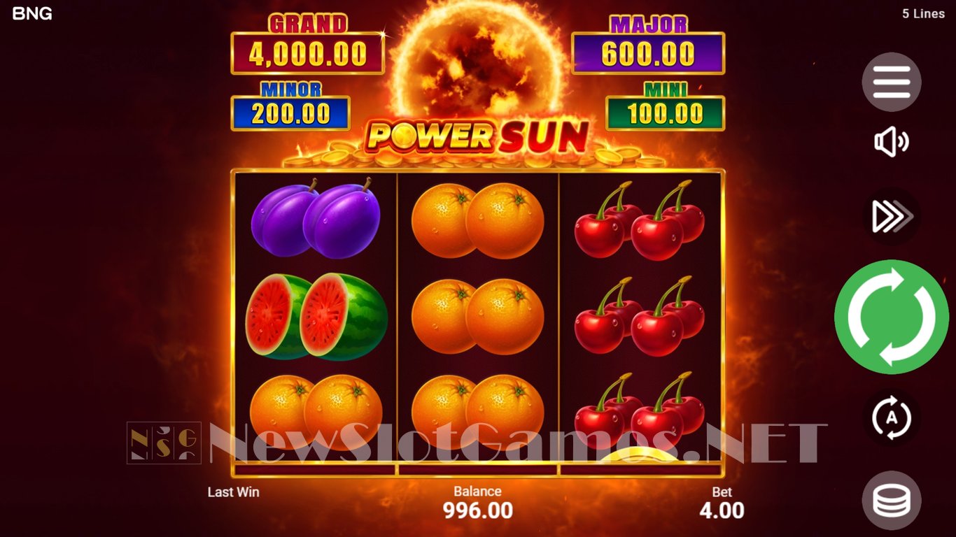 Power Sun Slot Demo Image