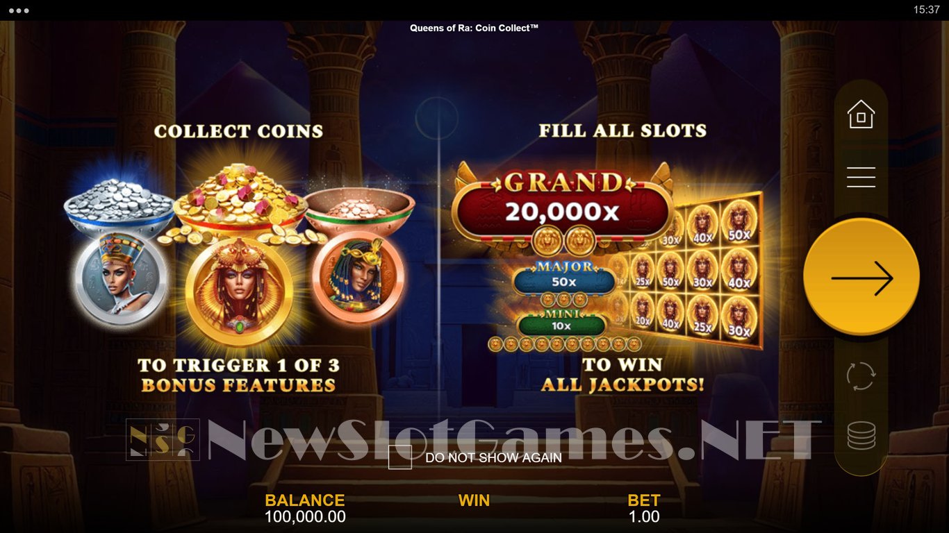 Queens of Ra Coin Collect Slot Demo Image