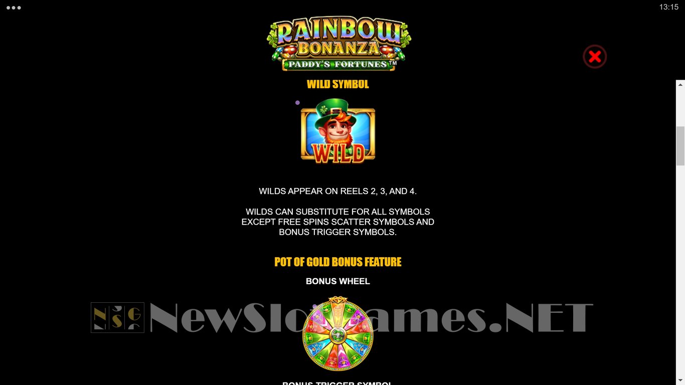 Rainbow Bonanza Paddys Fortunes Slot Slot Image in Demo - pic. 13
