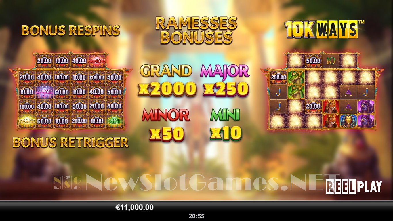Ramesses Gold 10K WAYS Slot Demo Image