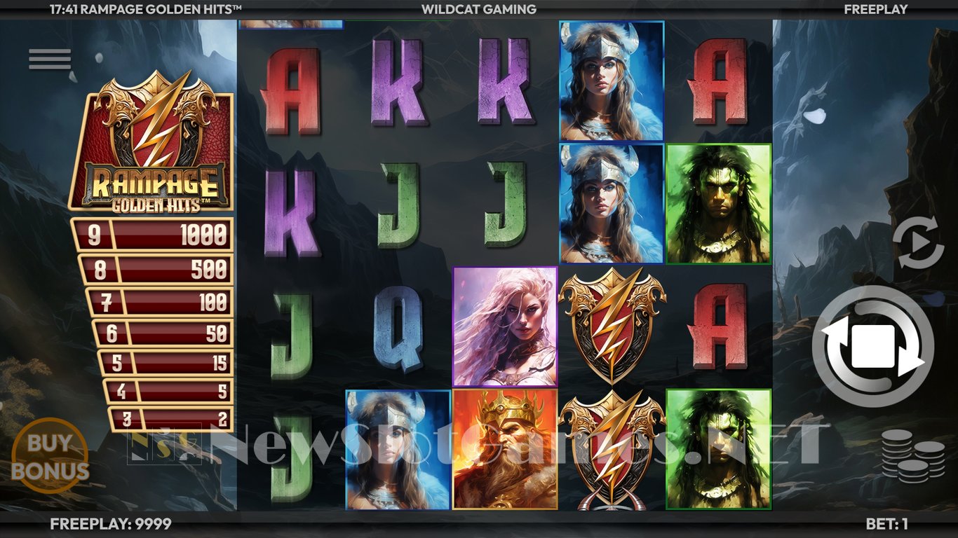 Rampage Golden Hits Slot Demo Image