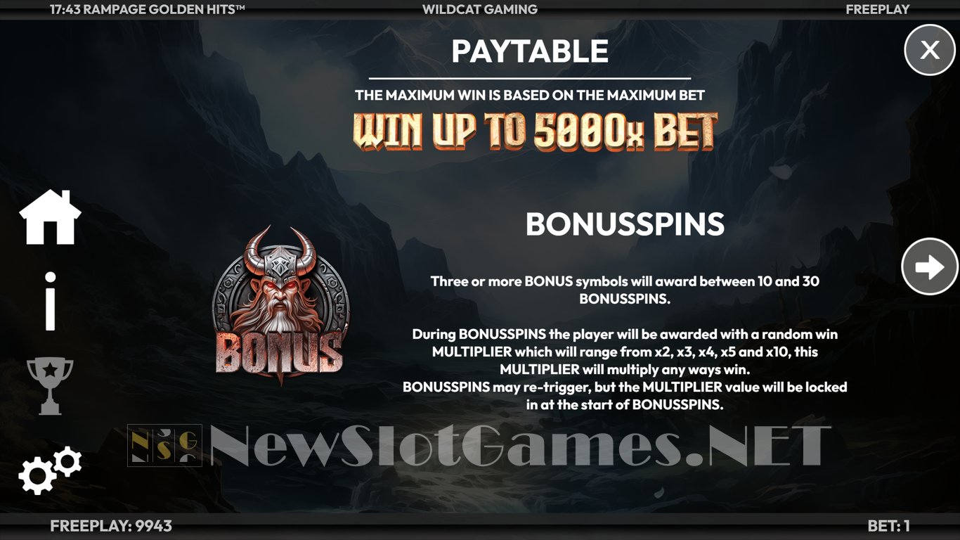 Rampage Golden Hits Slot Slot Image in Demo - pic. 13