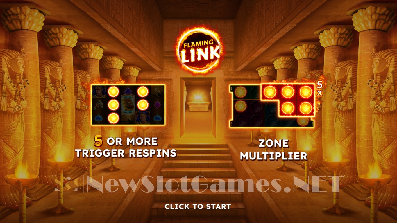 Ramses Book Flaming Link Slot Demo Image