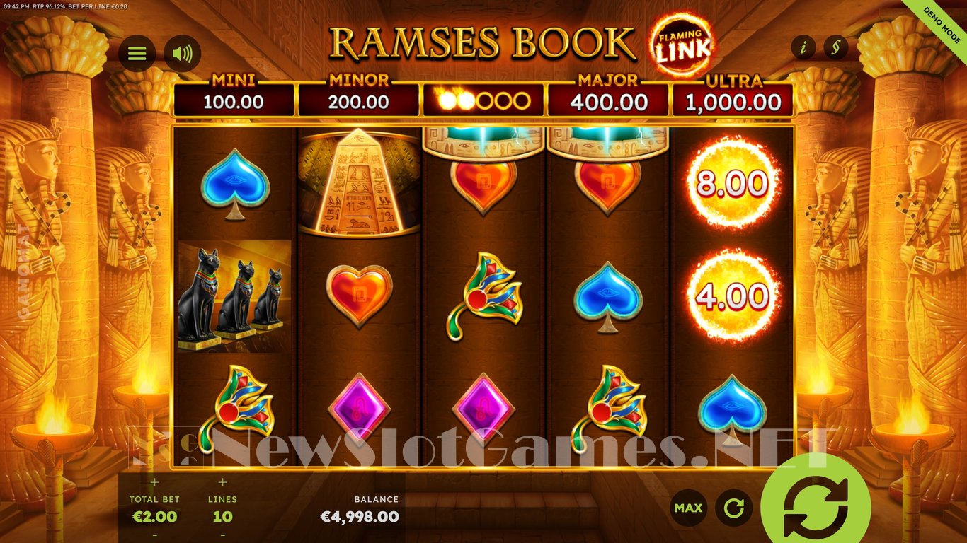 Ramses Book Flaming Link Slot Slot Image in Demo - pic. 2