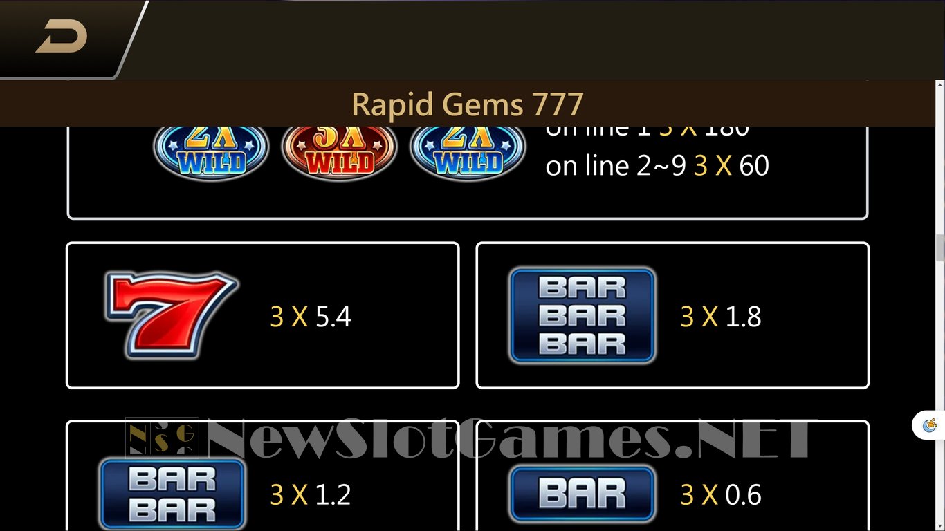 Rapid Gems 777 Slot Slot Image in Demo - pic. 9