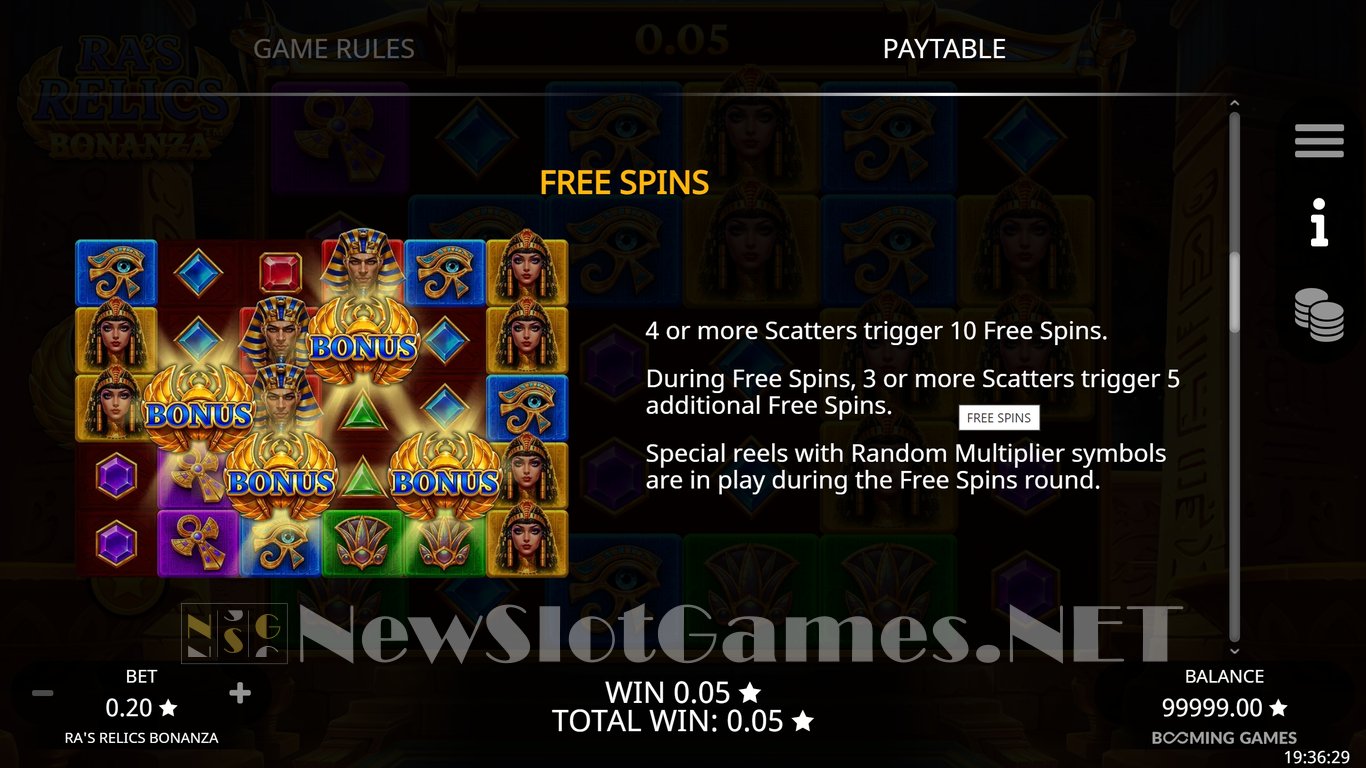 Ra's Relics Bonanza Slot Slot Image in Demo - pic. 8