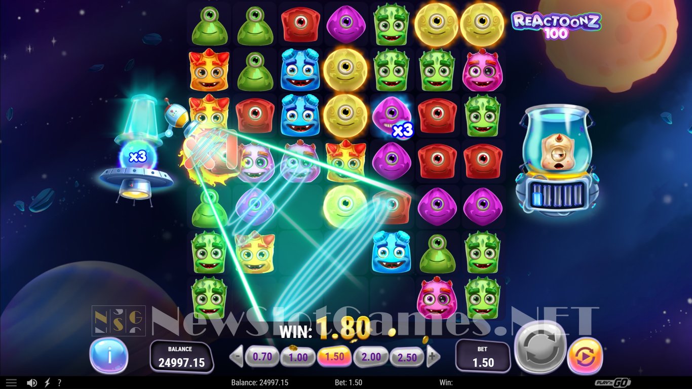 Reactoonz 100 Slot Slot Image in Demo - pic. 3