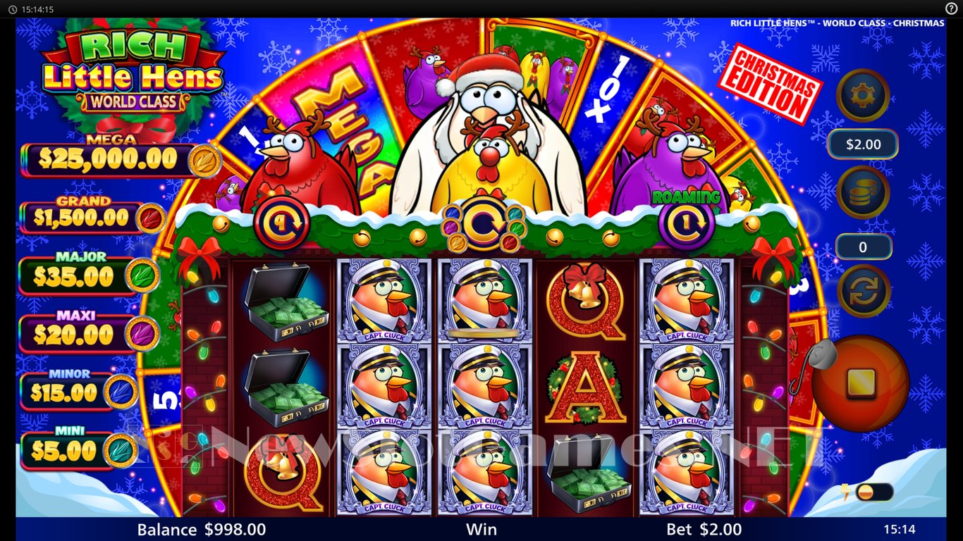 Rich Little Hens World Class Christmas Edition Slot Demo Image