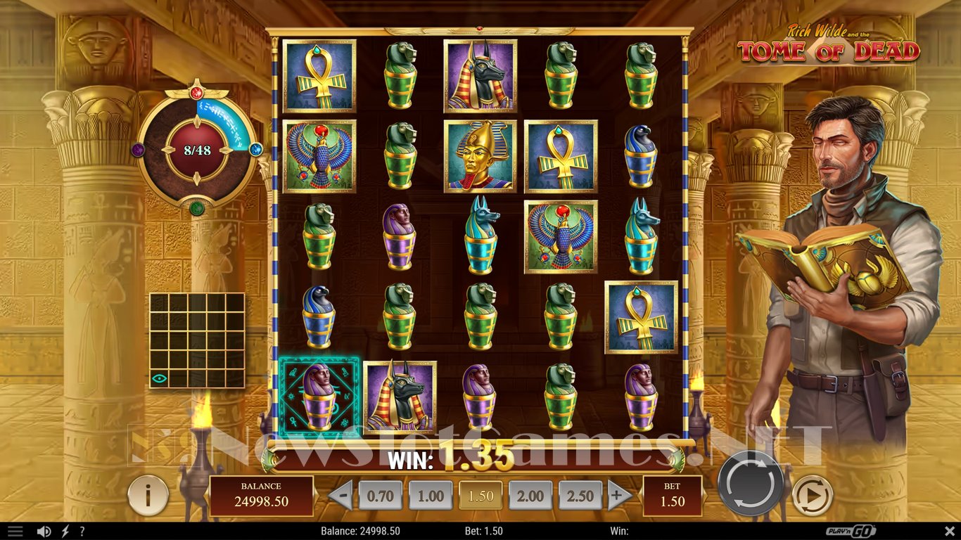 Rich Wilde and the Tome of Dead Slot Slot Image in Demo - pic. 2