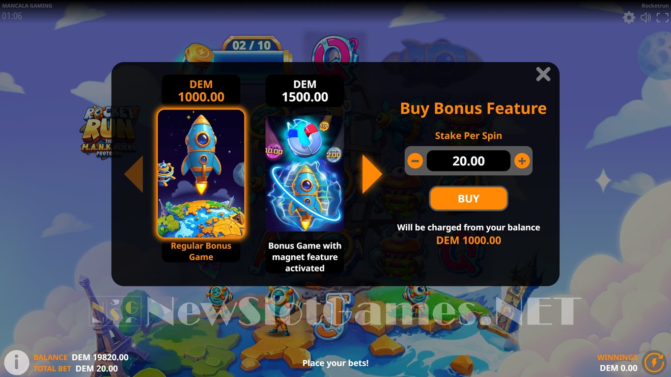 Rocketrun The M.A.N.K. Aliens Protocol Slot Slot Image in Demo - pic. 4