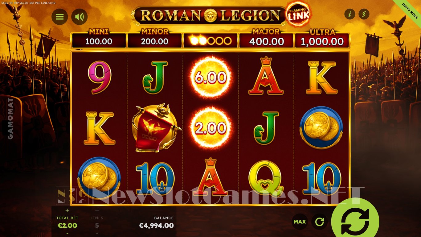 Roman Legion Flaming Link Slot Slot Image in Demo - pic. 3