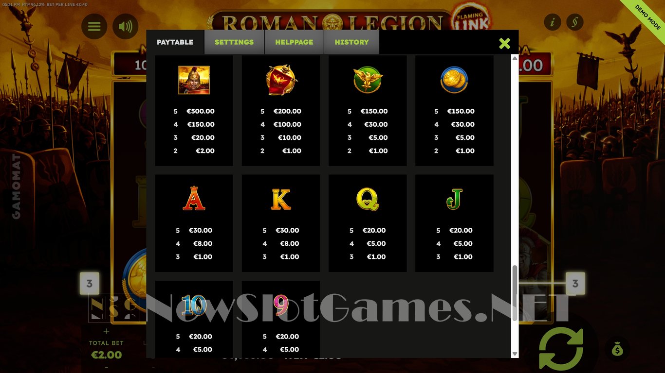 Roman Legion Flaming Link Slot Slot Image in Demo - pic. 7