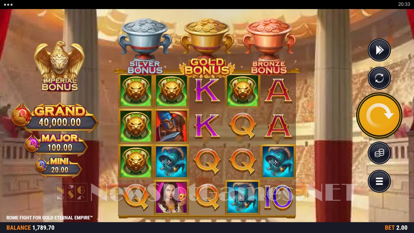 Rome Fight For Gold Eternal Empire Slot Demo Image