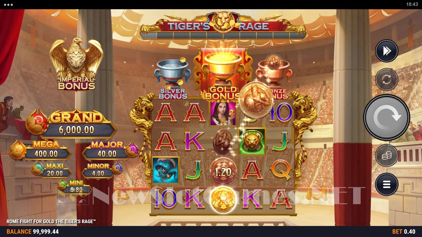 Rome Fight For Gold The Tigers Rage Slot Demo Image