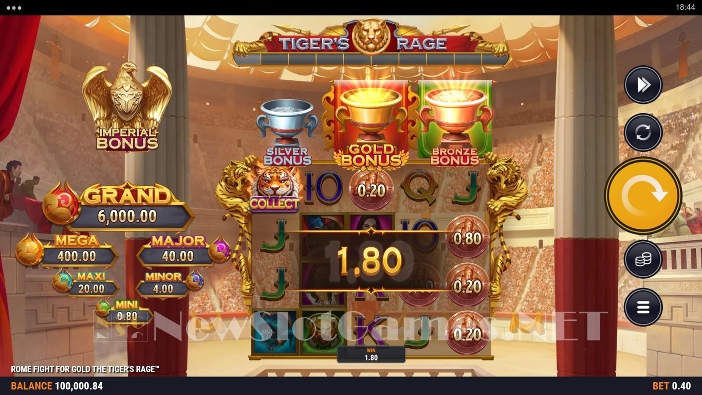Rome Fight For Gold The Tigers Rage Slot Slot Image in Demo - pic. 3