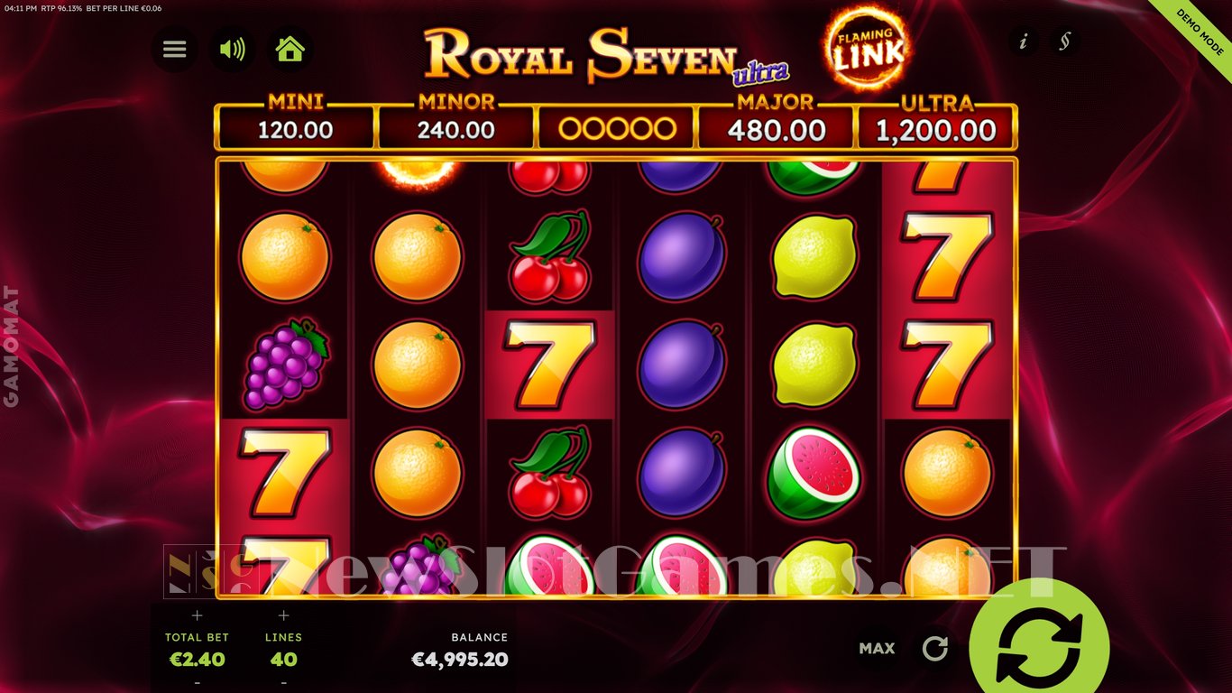 Royal Seven Ultra Flaming Link Slot Demo Image