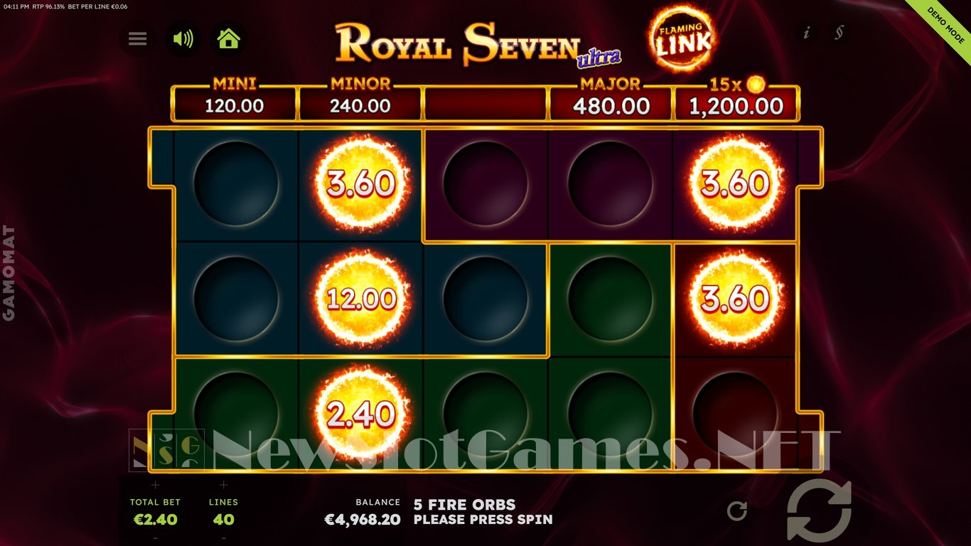 Royal Seven Ultra Flaming Link Slot Slot Image in Demo - pic. 3