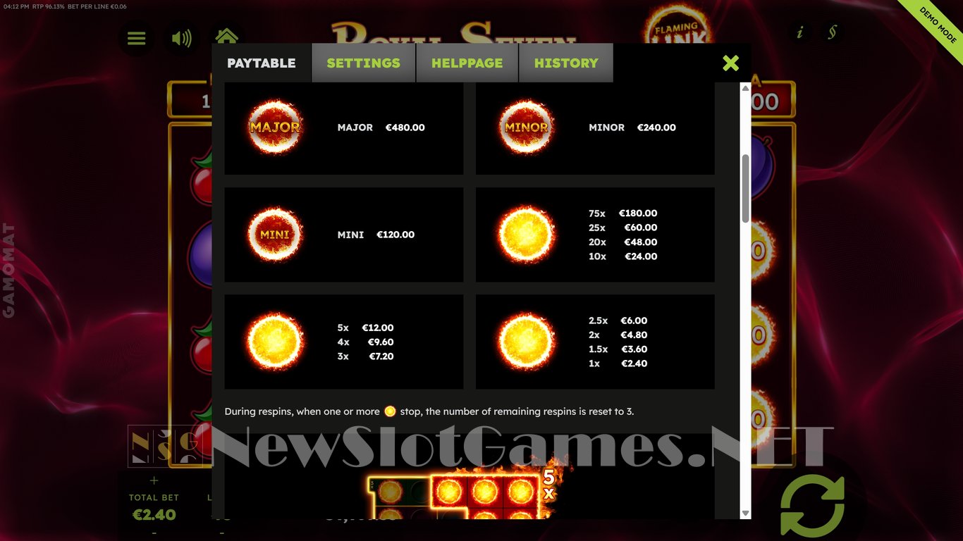 Royal Seven Ultra Flaming Link Slot Slot Image in Demo - pic. 4