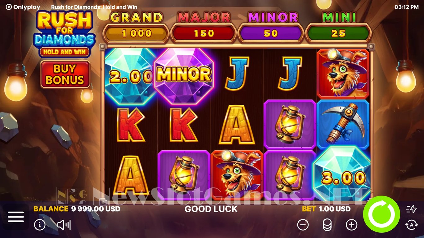 Rush for Diamonds Slot Demo Image