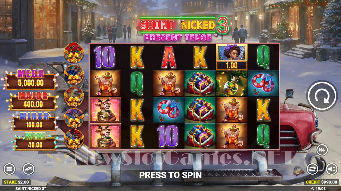 Saint Nicked 3 Present Tense Slot Demo Image