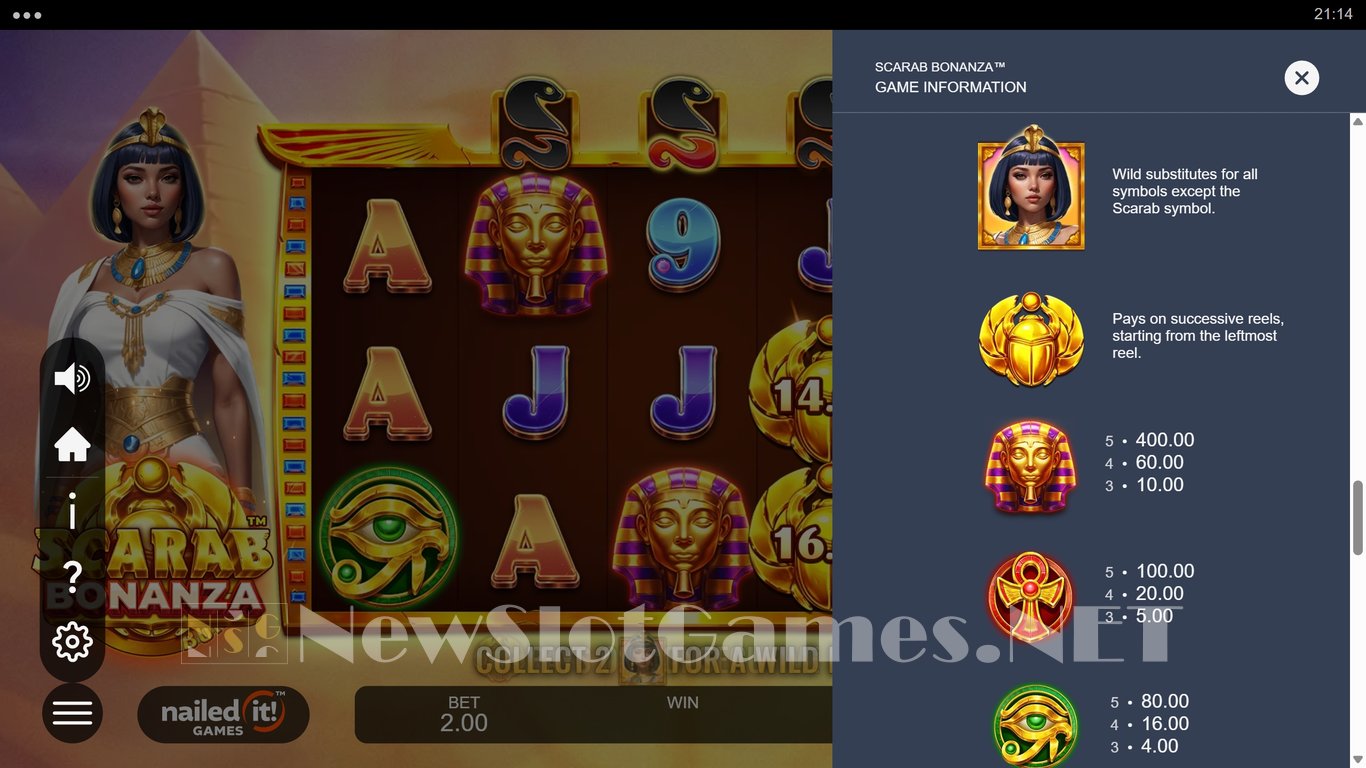 Scarab Bonanza Slot Slot Image in Demo - pic. 11