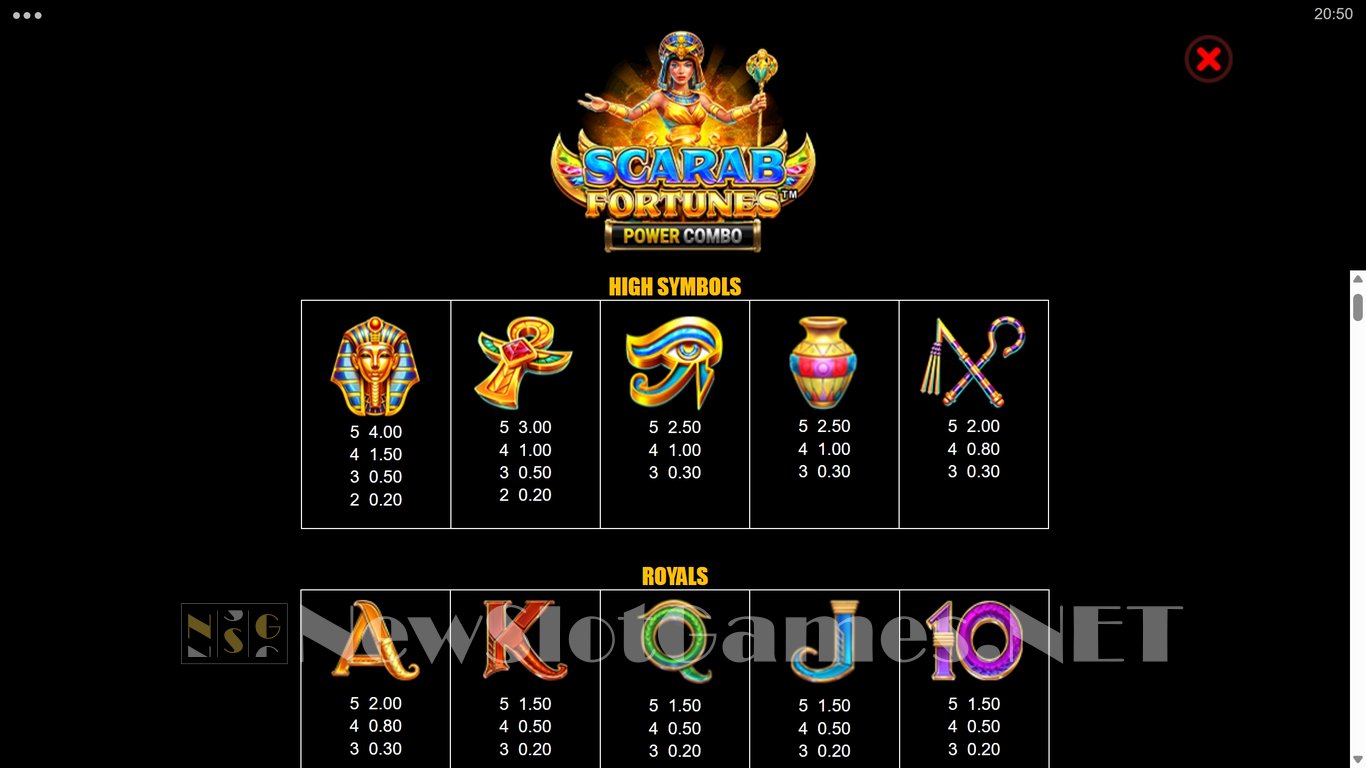 Scarab Fortunes Power Combo Slot Slot Image in Demo - pic. 4