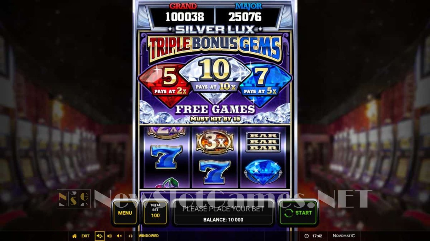 Silver Lux Triple Bonus Gems Slot Demo Image