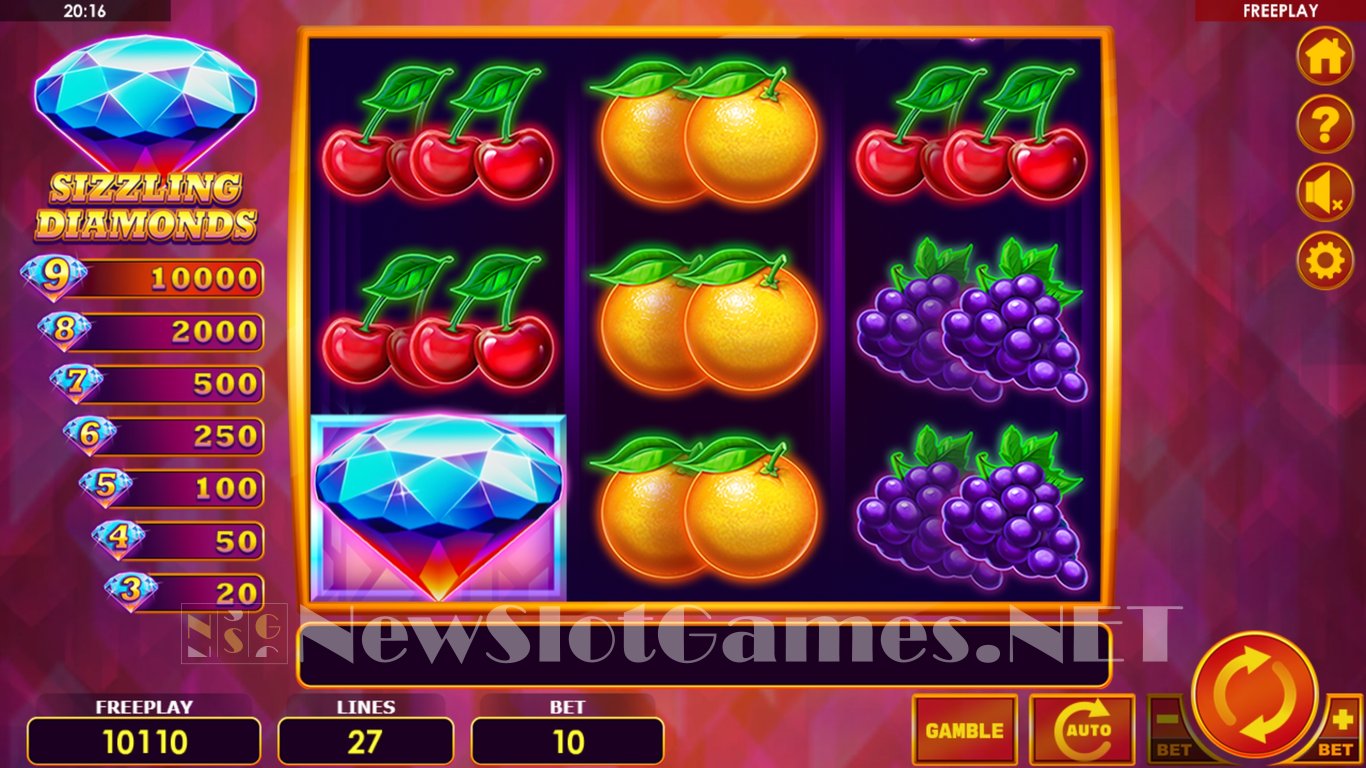 Sizzling Diamonds Slot Slot Image in Demo - pic. 3