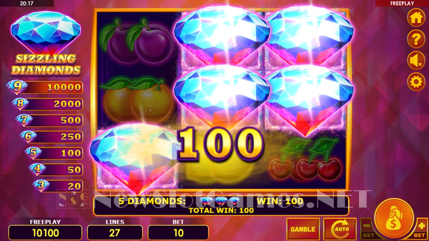 Sizzling Diamonds Slot Slot Image in Demo - pic. 4