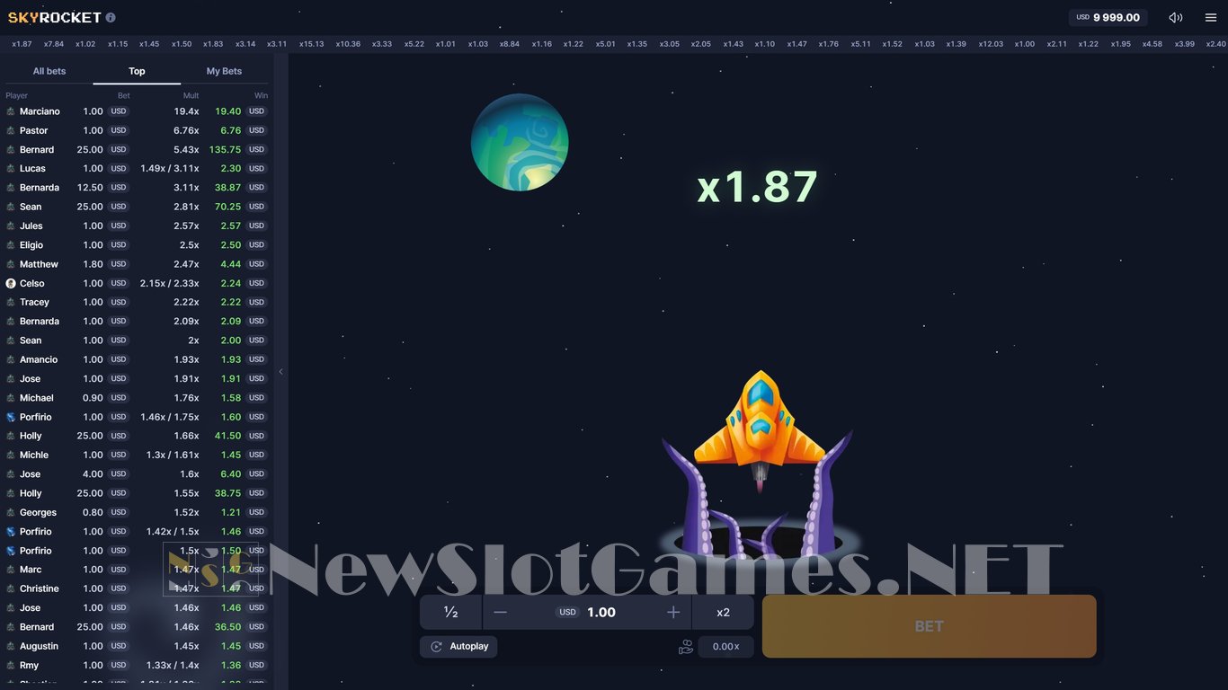 Skyrocket Game Slot Image in Demo - pic. 2