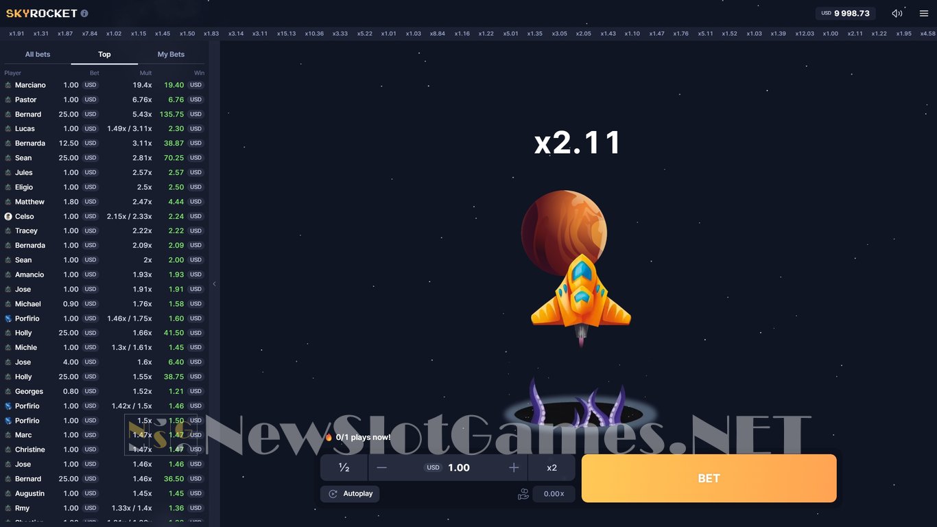 Skyrocket Game Slot Image in Demo - pic. 5