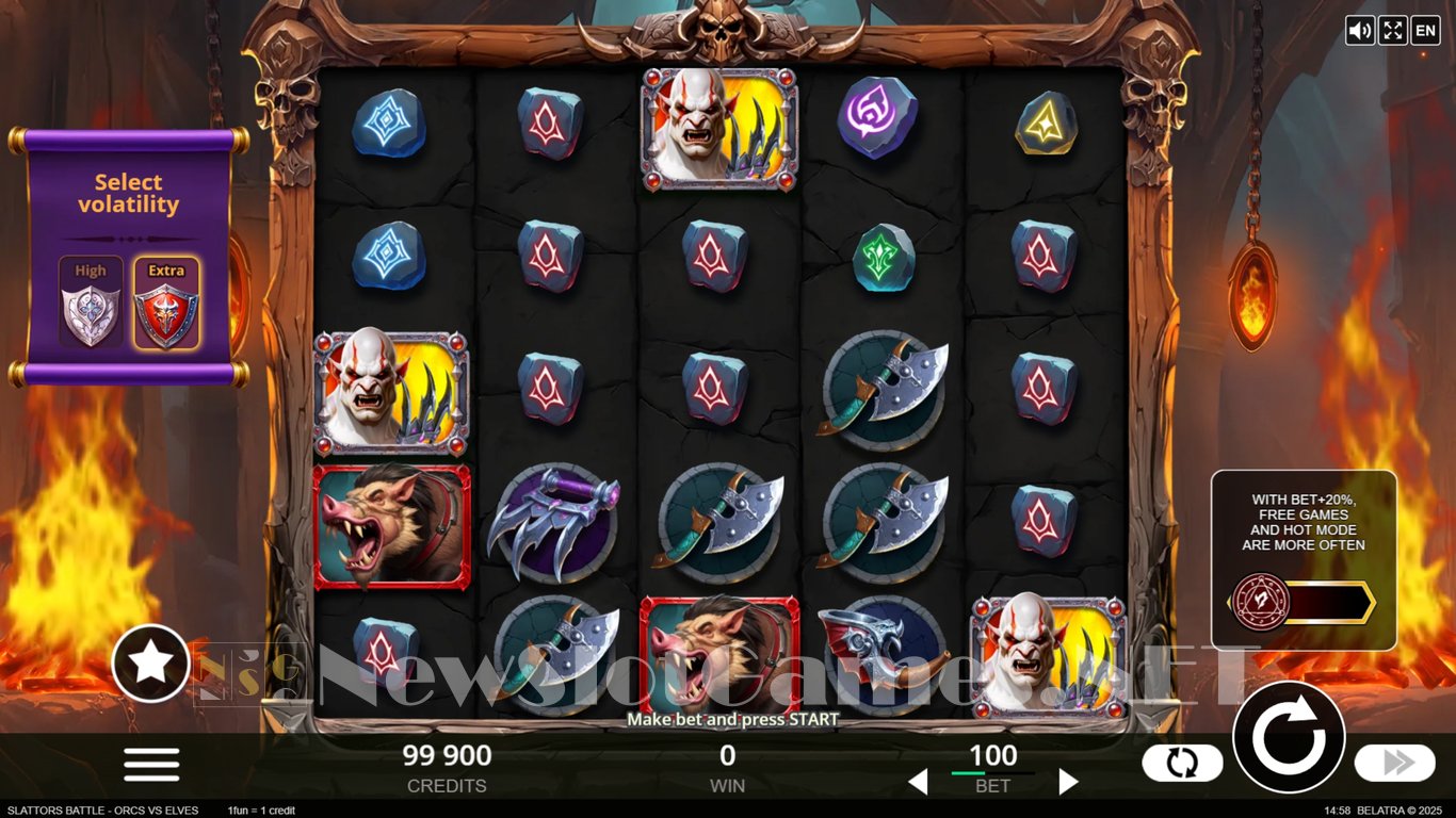 Slattors Battle - Orcs vs Elves Slot Demo Image